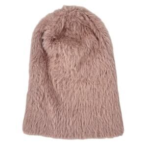 Charlie Paige Fuzzy Knit Hat Beanie Blush